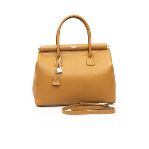 Baldinini Trend Braune Clutch aus Rindsleder