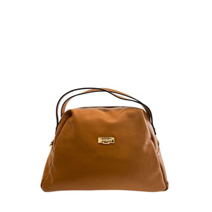 Baldinini Trend Braune Clutch aus Rindsleder
