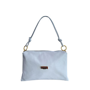 Baldinini Trend Clutch aus blauem Rindsleder