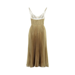 Prada Goldfarbenes Polyester-Freizeitkleid