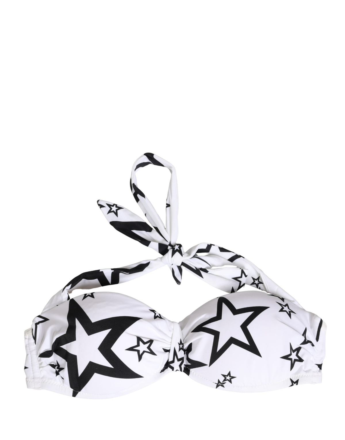 Dolce & Gabbana Weißes Millennials Star Padded Bandeau Unterwäsche