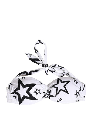 Dolce & Gabbana Weißes Millennials Star Padded Bandeau Unterwäsche