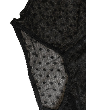 Dolce & Gabbana Schwarzer Taillengürtel mit Logo, High Waist Panty Unterwäsche