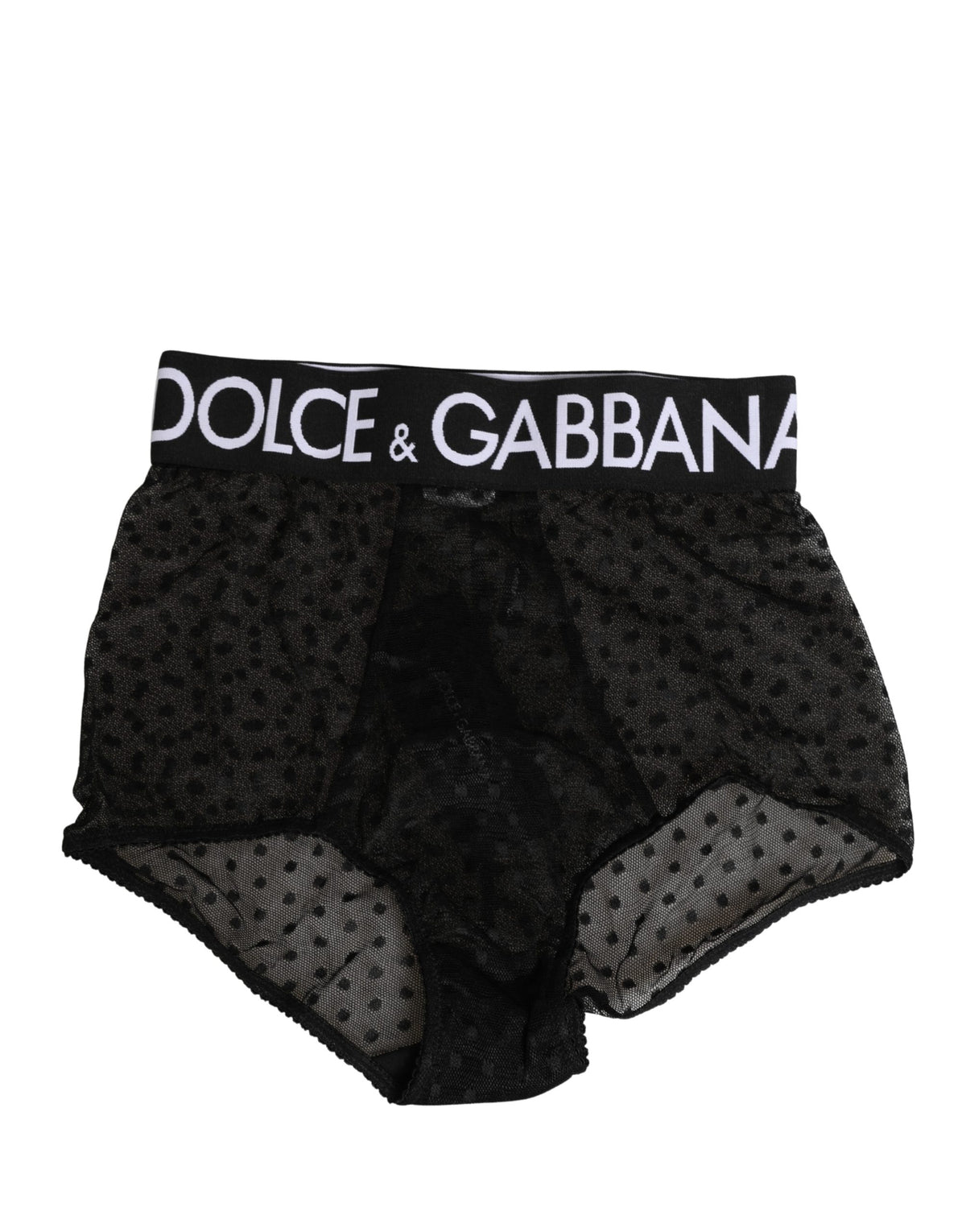 Dolce & Gabbana Schwarzer Taillengürtel mit Logo, High Waist Panty Unterwäsche
