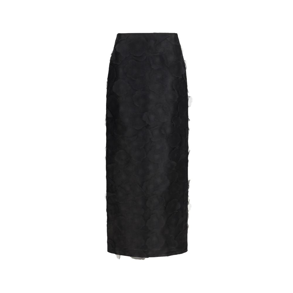 Max Mara Schwarzer Seiden-Maxirock