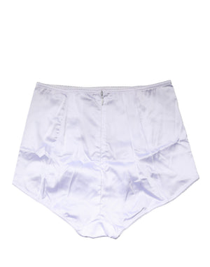 Dolce & Gabbana Weiße High-Waist-Gürtel-Panty aus Seidenmischung