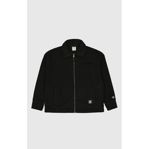 Champion Schwarze Polyester-Jacke in voller Länge