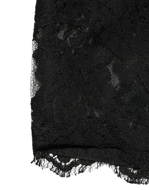Dolce & Gabbana Schwarzer Spitzen-Bandeau-BH Tube Top Unterwäsche