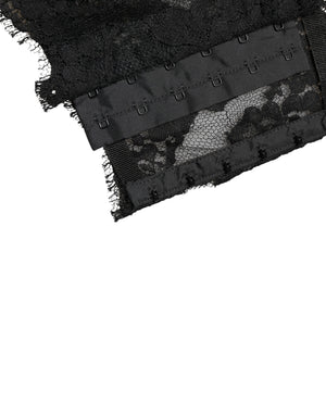 Dolce & Gabbana Schwarzer Spitzen-Bandeau-BH Tube Top Unterwäsche
