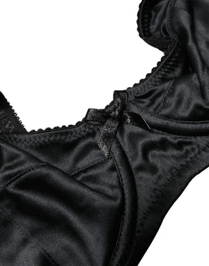 Dolce & Gabbana Schwarzer Halb-Wattierter Bügel-Balkonette-BH Unterwäsche
