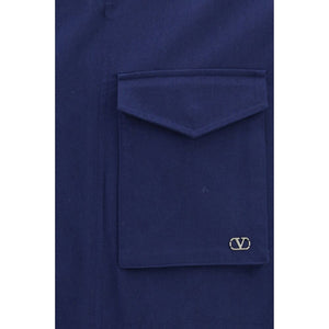 Valentino Garavani Blauer Baumwollmantel