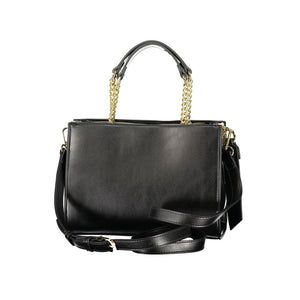 Mario Valentino Schwarze Damen-Handtasche aus Polyurethan