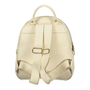 Mario Valentino Beige Polyurethane Damen-Rucksack