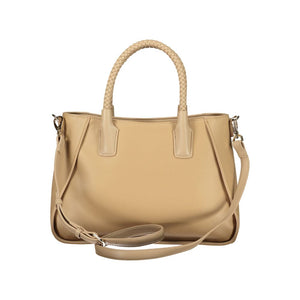 Mario Valentino Beige Polyurethane Damen Handtasche