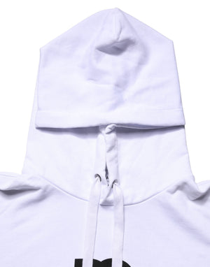 Dolce & Gabbana Kapuzenpullover aus Baumwolle mit weißem Logo-Print