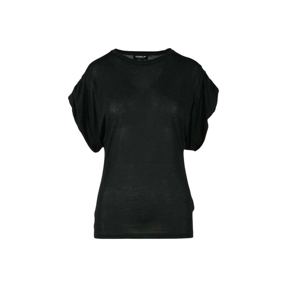 Dondup Schwarzes T-Shirt aus Viskose