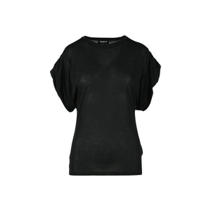 Dondup Schwarzes T-Shirt aus Viskose