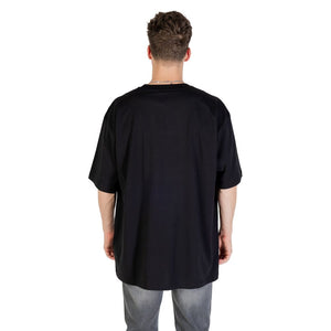 Versace Jeans Schwarzes Baumwoll-T-Shirt