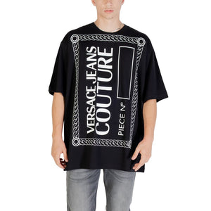 Versace Jeans Schwarzes Baumwoll-T-Shirt