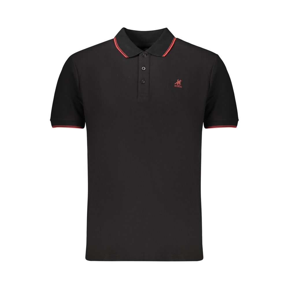 U.S. Grand Polo Schwarzes Baumwoll-Poloshirt für Herren