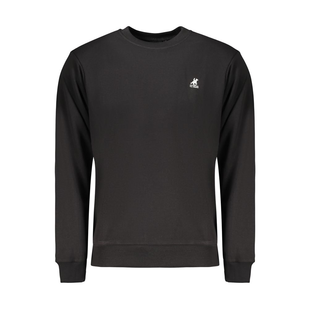 U.S. Grand Polo Schwarzer Baumwoll-Sweatshirt