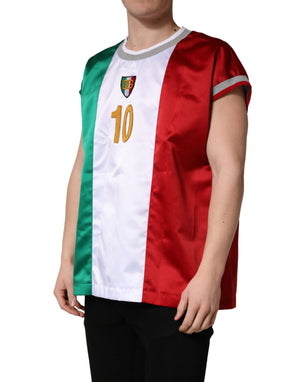 Dolce & Gabbana Mehrfarbiges italienisches DG Logo Rundhals-T-Shirt