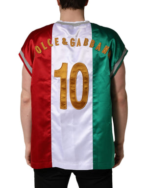 Dolce & Gabbana Mehrfarbiges italienisches DG Logo Rundhals-T-Shirt