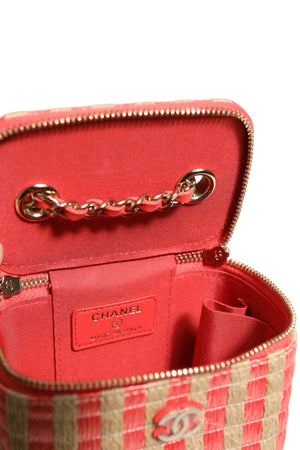 Chanel Mini-Koffer aus Bast mit Streifen
