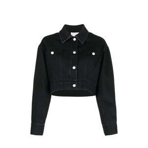 Alexander McQueen Schwarze Baumwoll-Denimjacke