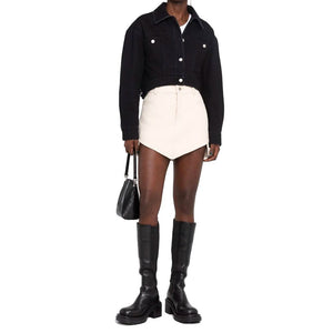 Alexander McQueen Schwarze Baumwoll-Denimjacke