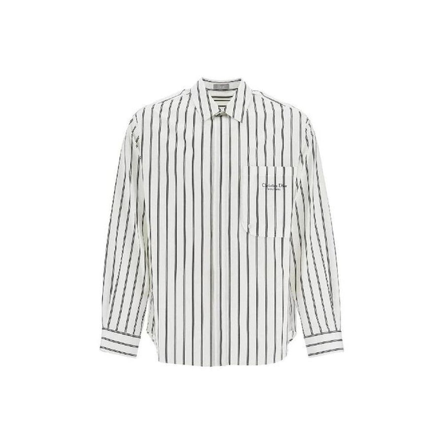 Dior Weißes Baumwollhemd mit Muster