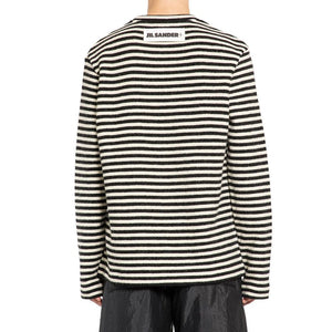 Jil Sander Weißes Woll-Langarmshirt