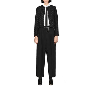 Dior Schwarze Woll-Freizeithose