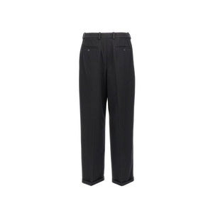 Saint Laurent Schwarze Kaschmir-Freizeithose