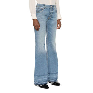 Chloé Blaue Bootcut-Jeans aus Baumwolle