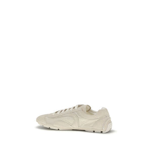 Prada Beige Calf Leather Bos Taurus Sneakers