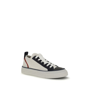 Brunello Cucinelli Mehrfarbige Low-Top-Sneaker aus Baumwolle