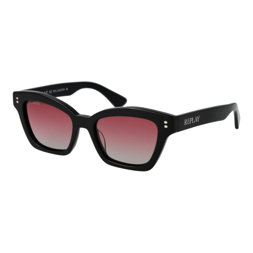 Replay Schwarze Sonnenbrille aus Acetat