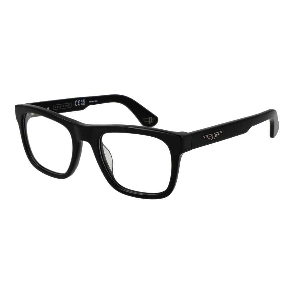 Police Brille mit schwarzen Cellulose-Acetat-Gestellen