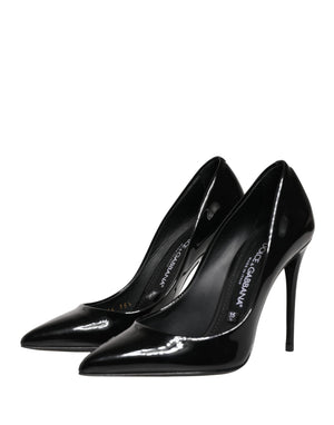 Dolce & Gabbana Schwarz Kalbsleder Stiletto Heels Pumps Schuhe
