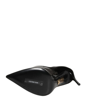 Dolce & Gabbana Schwarz Kalbsleder Stiletto Heels Pumps Schuhe