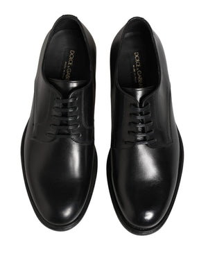Dolce & Gabbana Schwarze Derby-Schuhe aus Kalbsleder für Herren
