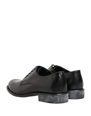 Dolce & Gabbana Schwarze Derby-Schuhe aus Kalbsleder für Herren