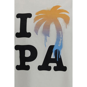 Palm Angels Weißes Baumwoll-T-Shirt