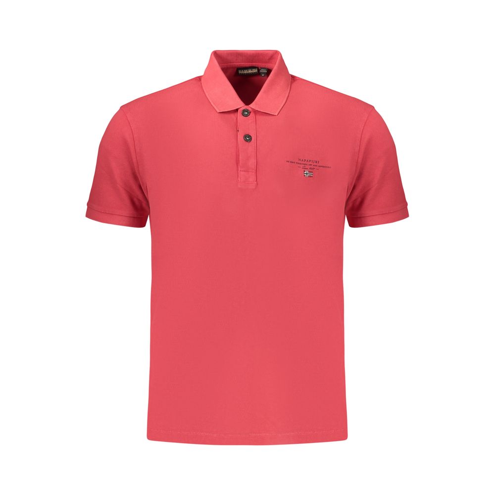 Napapijri Rotes Herren-Poloshirt aus Baumwolle