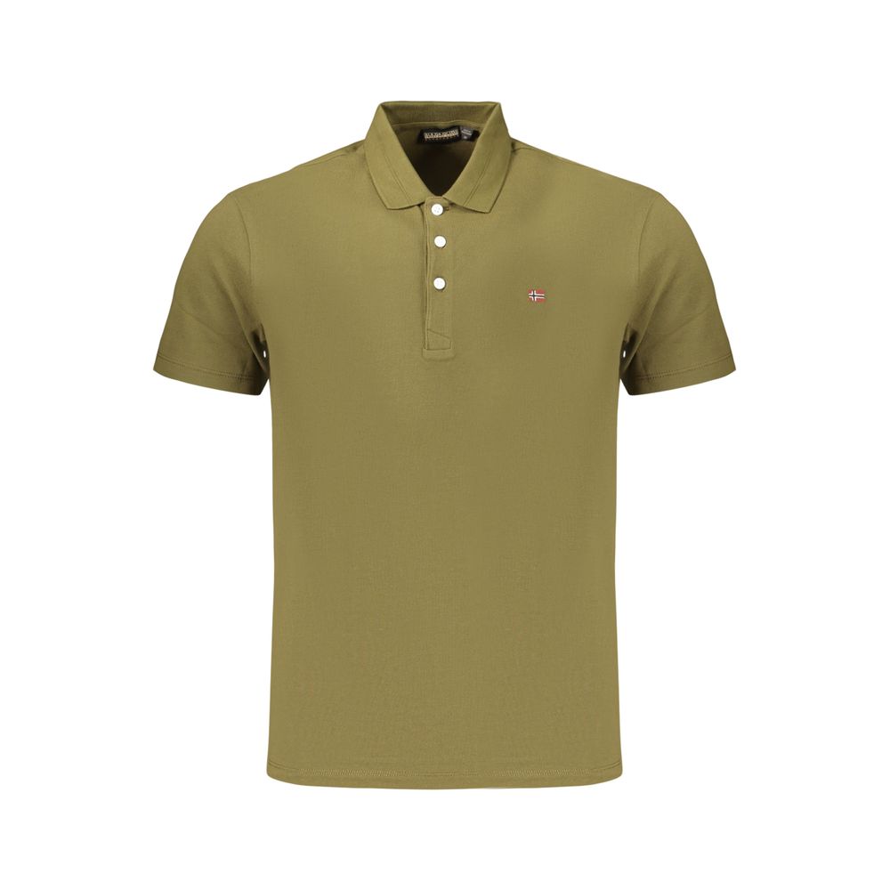 Napapijri Grünes Herren-Poloshirt aus Baumwolle