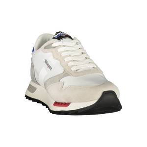 Blauer Weiße Herren-Sneaker aus Polyester