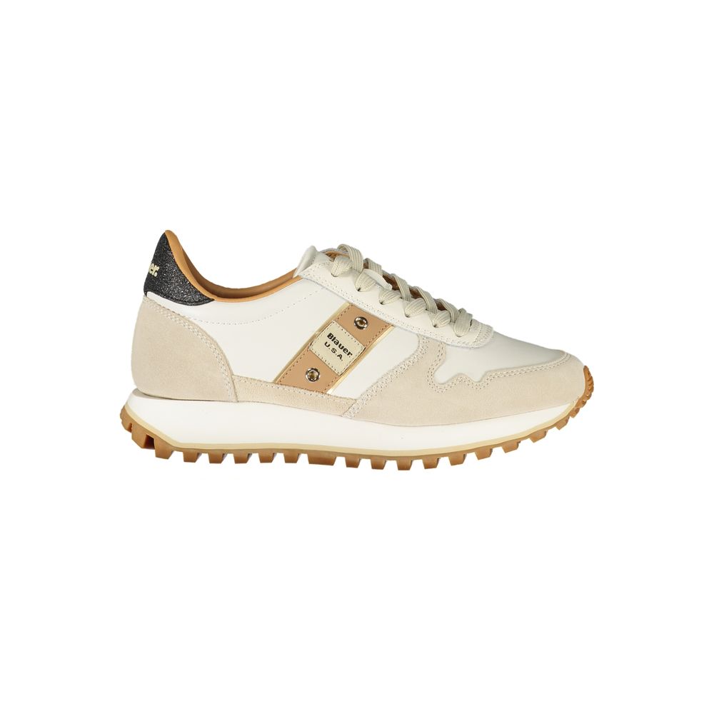Blauer Bianco Polyurethane Donna Sneaker – Bereit zu glänzen