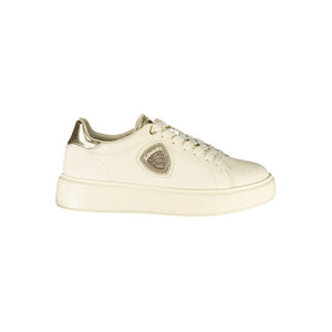 Blauer Beige Echtleder Sneaker
