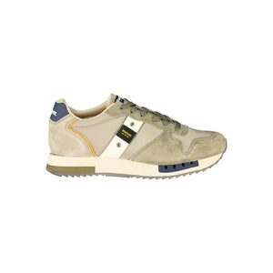 Blauer Grüner Sneaker aus Polyester